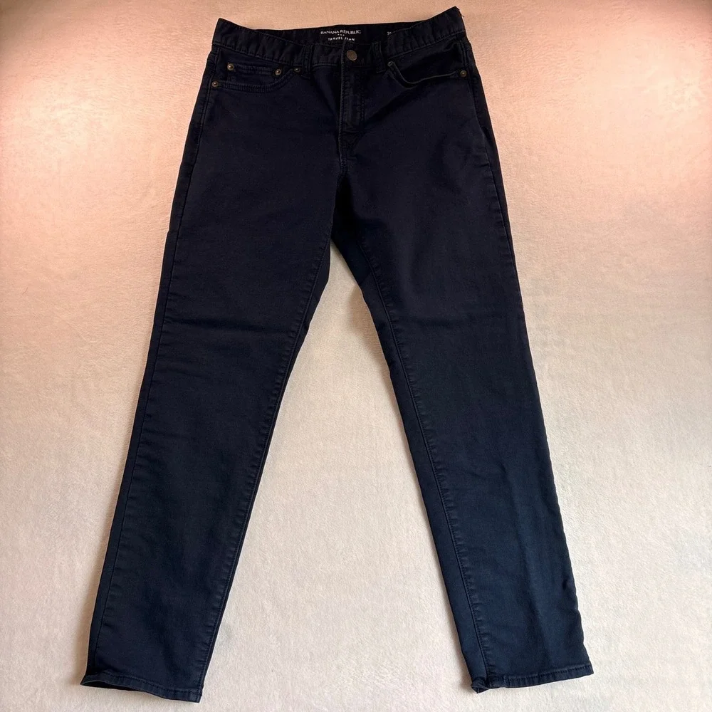 Banana Republic Travel Jean Athletic Fit Preppy Navy Blue Mens 29x30 S/599223